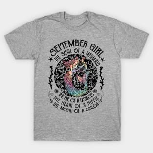 September Girl The Soul Of A Mermaid Hippie T-shirt T-Shirt